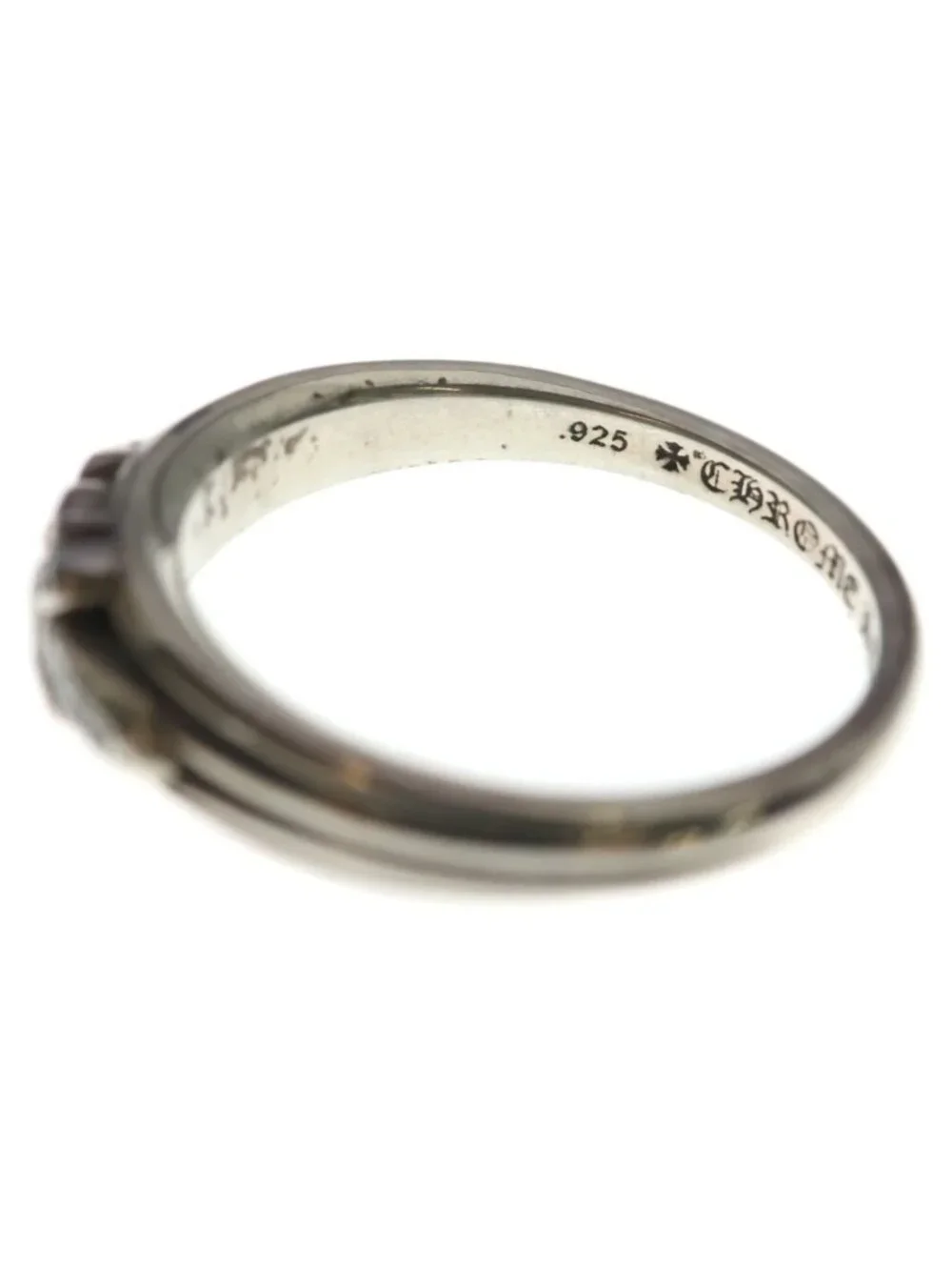 Chrome Hearts Baby P D Classic Dagger Pave Diamond Silver Ring